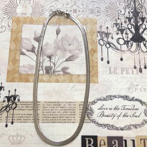 Herringbone Silver Necklace